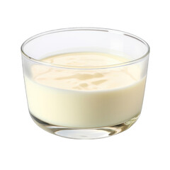 Condensed Milk with glass bowl on front view png