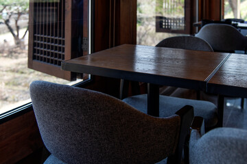 the interior of the cafe