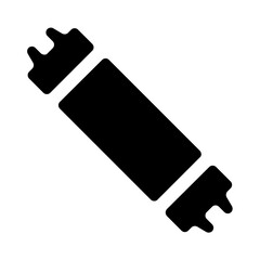 Led Lamp Fluorescent Lightbulb Solid Icon