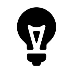 Led Lamp Lightbulb Solid Icon