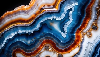 Blue agate texture - obrazy, fototapety, plakaty