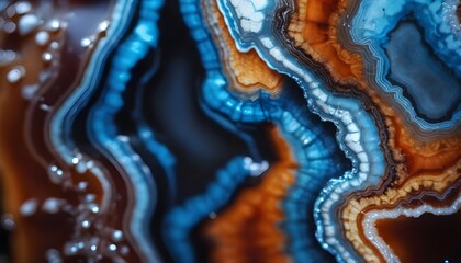 Fototapeta premium Blue agate texture