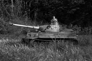 Realistic scale model of a WW2 German Tiger tank