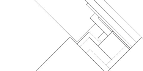 Architectural civil engineering building design with geometric patterns, black and white stripe geometric background, Abstract industrial Design random lines black on white background.