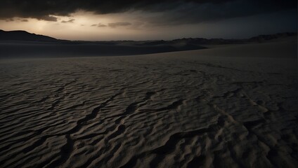 sunset over the desert