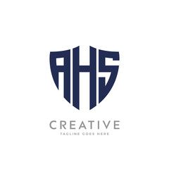 Obraz premium Creative letter AHS shield logo
