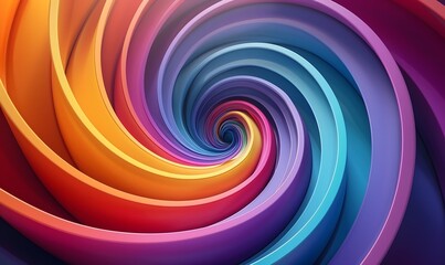 Colorful Spiral background 3d design, generated by AI