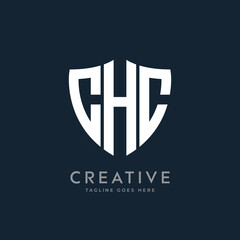 Obraz premium Creative letter CHC shield logo