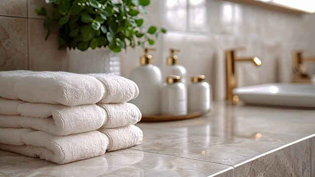 A closeup view of a tiled bathroom wall showcasing the meticulous grouting between each tile creating a cohesive and polished look.