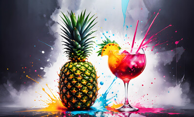 Colourful cocktails