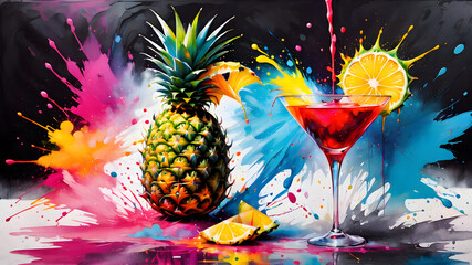 Colourful cocktails