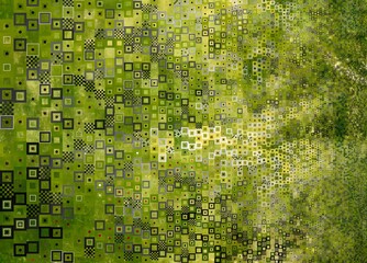 pattern from geometric shapes on green background - 746287972