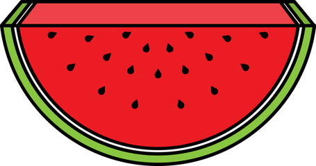 Slice of fresh organic watermelon fruit