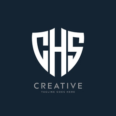 Obraz premium Shield emblem letter CHS logo