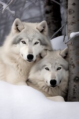 Naklejka premium region wolf canis lupus arctos