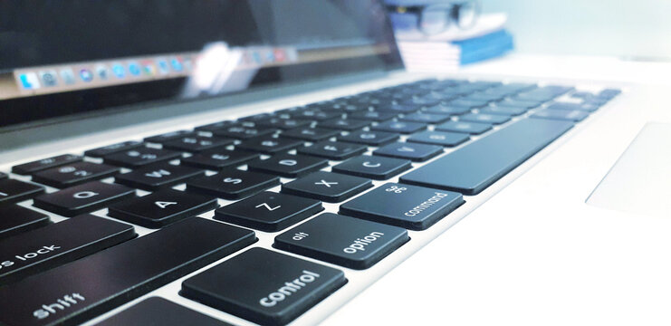 Closeup shot of computer keyboard