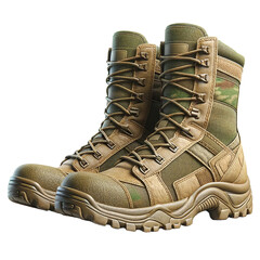 Military bertsy. Isolated soldier shoes