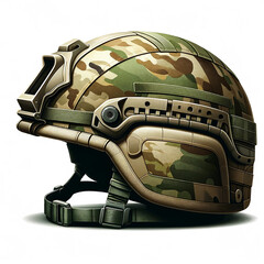 Military helmet. Insulated soldier's helmet