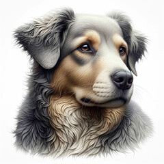 Portrait of a dog. Adult dog