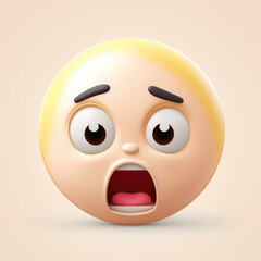cute emotion icon 3d clay icon