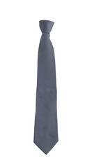 Top view of a grey neck tie on white background with clipping path. man's neckties, Father's day concept
