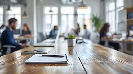 Productive Modern Office Space with Workers