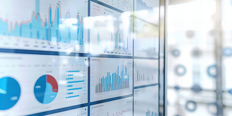 Modern Analytical Dashboard Displaying Dynamic Business Data Metrics Banner