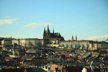 Visit to the interior of the Prague Astronomical Clock and panoramic view of the city of Prague, Church of Our Lady of Týn, Prague Castle, and Old Town Square of prague, V tower