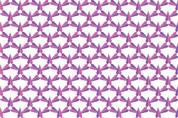 Illustration, Abstract triangle flower on white background.