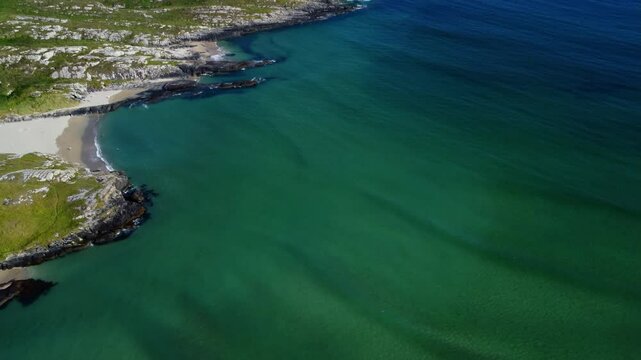 Ireland sandy beach from above