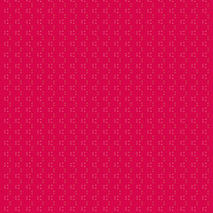 Abstract geometric doted vertical border seamless fabric Small white and green polka dots on a rustic red background