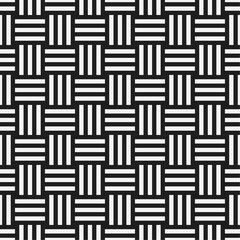 Classic geometric black and white ornament. Vector seamless pattern. Best for textile, wallpapers, wrapping paper, package and web design.