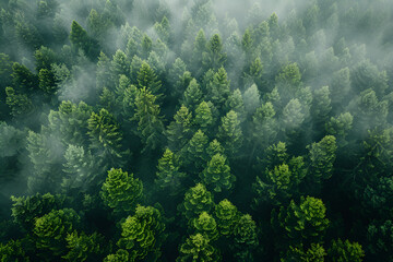 Fototapeta na wymiar Grunges Wald Panorama in Summer, Generative AI