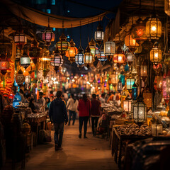 Fototapeta na wymiar Night view of the Bazaar