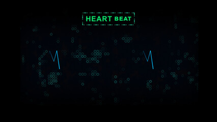 Obraz premium Abstract heart beats cardiogram illustration
