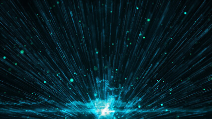 blue glitter defocused rays lights.