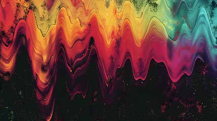 Colored background of abstract sound wave