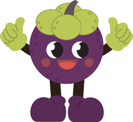 Vintage Mangosteen Illustration,
Retro Mangosteen Character,
Mangosteen Graphic Design