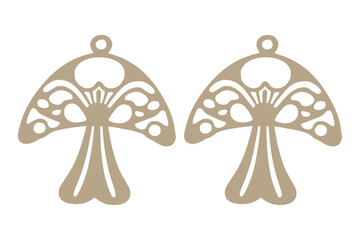 Mushroom Earring Set vector