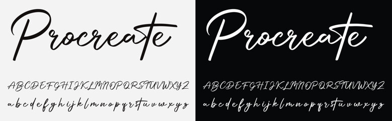 A hand-drawn signature logo design template