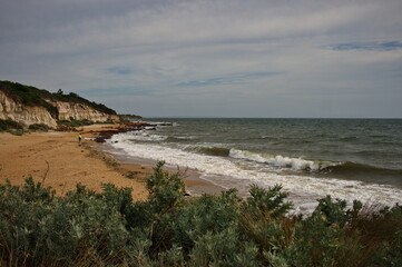 Beautiful sandy beach near Melbourne, Australia