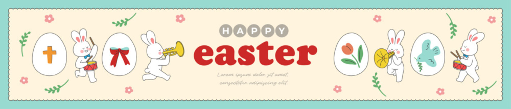 happy easter banner. 