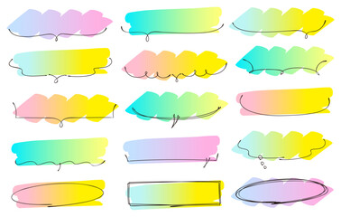 Bright gradient underline speech bubble