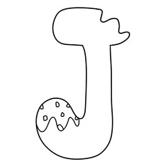 Alphabet chocolate sweet so cute line