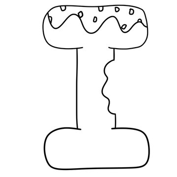 recommend clip art: Alphabet chocolate sweet so cute line