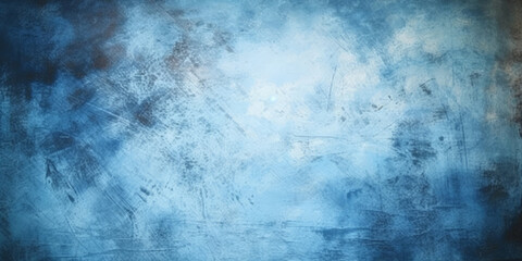 Obraz premium grunge blue background with scratches wall textured background, old vintage blue wall background,banner