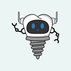 cute teeth cartoon mascot vector design illustration. Suitabale for t-shirt, mug, sticker, etc. Eps 10