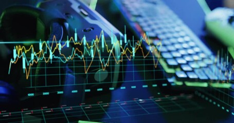 Animation of financial data processing over computer