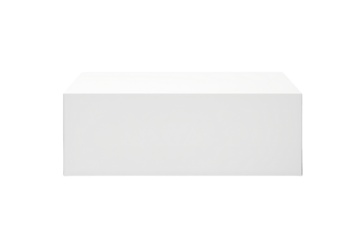White Box. A plain white box stark in its simplicity. The box appears clean and sharp against the neutral backdrop, drawing attention to its shape and form. On PNG Transparent Clear Background.