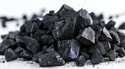 coal on white background